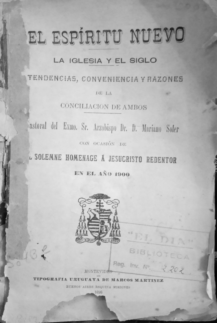 El Espíritu Nuevo. La Iglesia y el siglo. Tendencias, conveniencias y razones de la conciliación de ambos