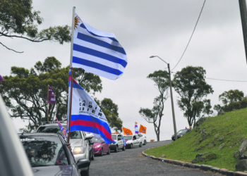 Del Cerro a Pando, una interminable caravana artiguista acompañó a  Cabildo Abierto