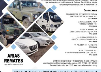 Importante remate de vehículos pertenecientes a diversos Ministerios
