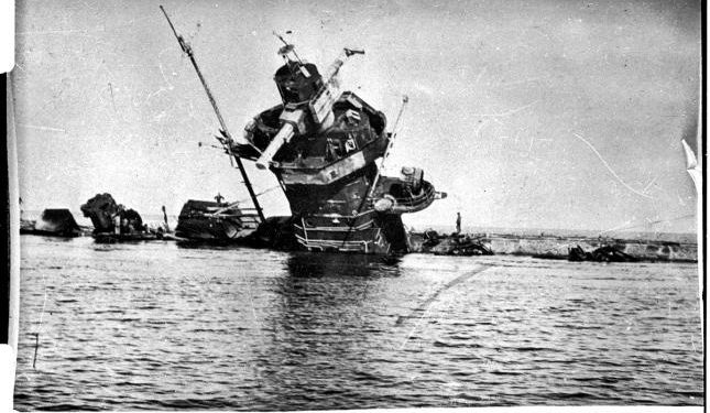 Gran combate naval frente a costas uruguayas