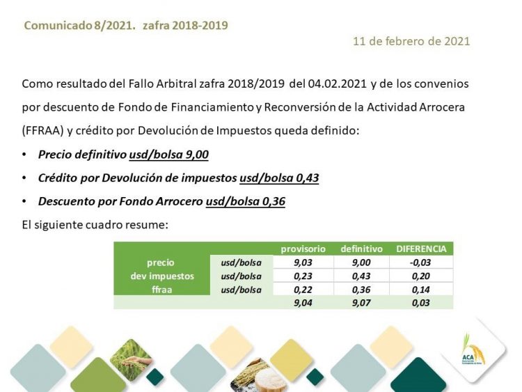 Entre abril y mayo Uruguay enviará 60.000 toneladas de arroz a Irak
