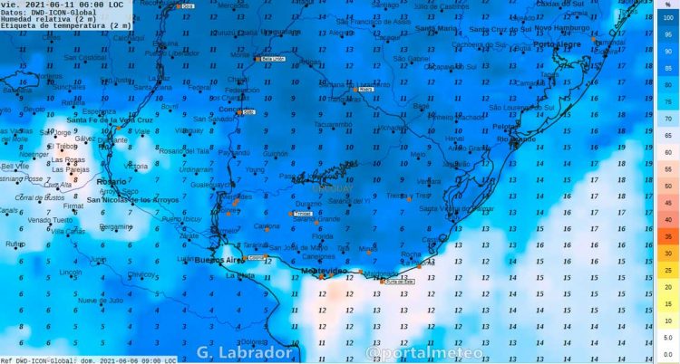 Continúa el frío, la humedad y cielos nubosos con períodos de cubierto