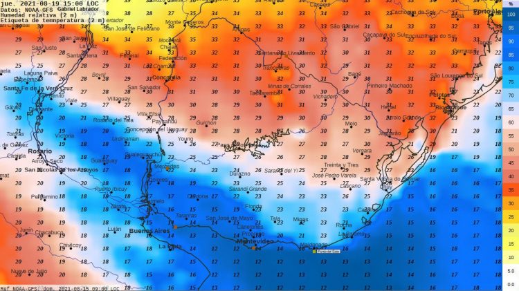 Pronunciado gradiente térmico se espera esta semana entre el Norte y Sur de Uruguay