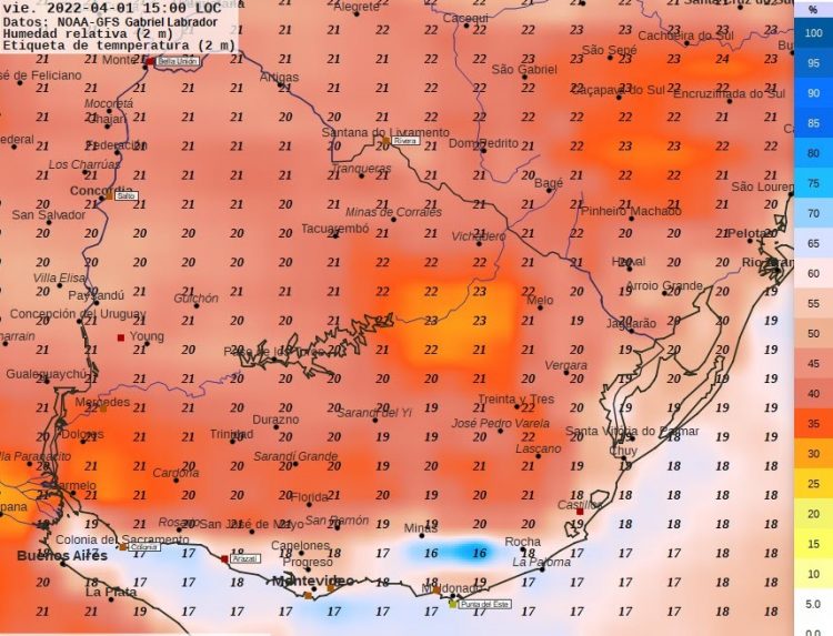 Con vientos algo fuertes del Suroeste bajan las temperaturas desde la noche del martes