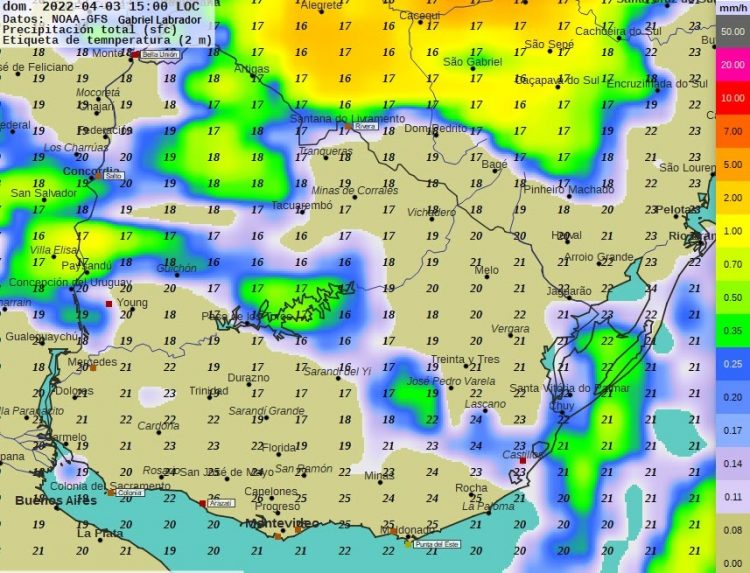Con vientos algo fuertes del Suroeste bajan las temperaturas desde la noche del martes