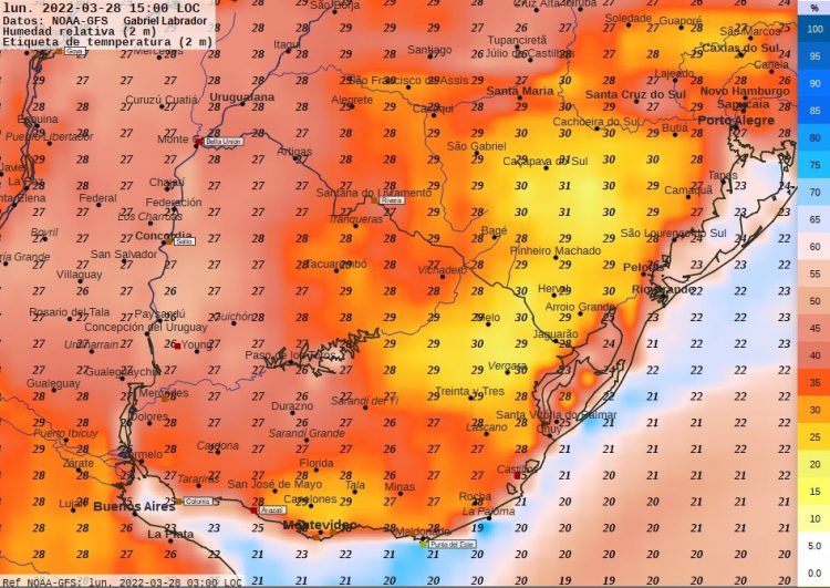 Con vientos algo fuertes del Suroeste bajan las temperaturas desde la noche del martes