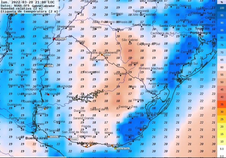 Con vientos algo fuertes del Suroeste bajan las temperaturas desde la noche del martes