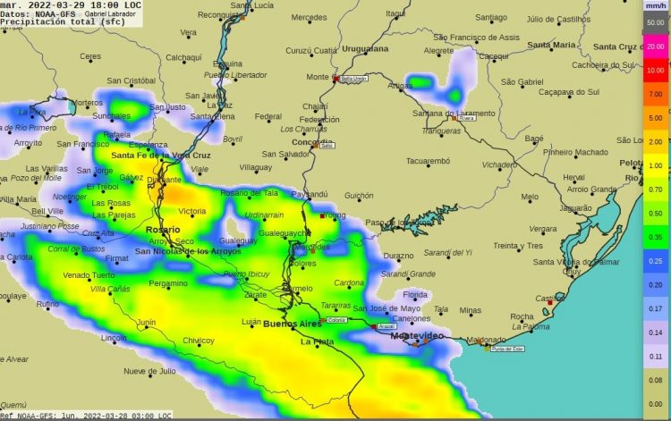 Con vientos algo fuertes del Suroeste bajan las temperaturas desde la noche del martes