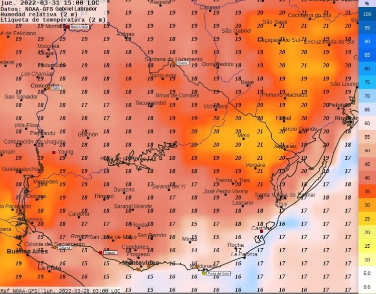 Con vientos algo fuertes del Suroeste bajan las temperaturas desde la noche del martes