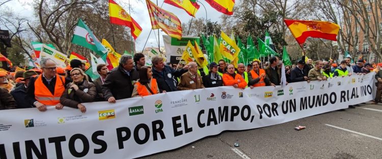 En España los productores marcharon pidiendo respuestas al Gobierno