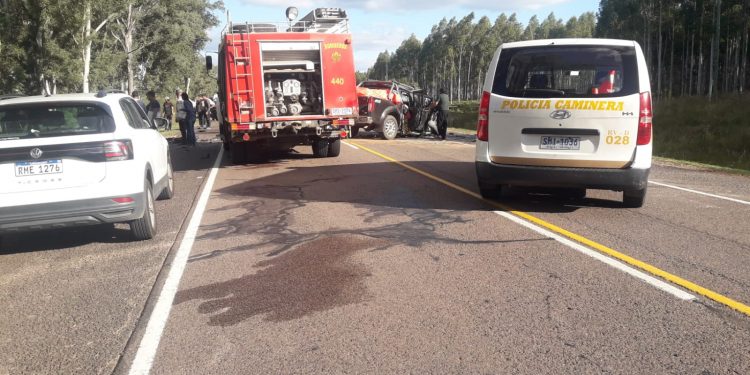 Trágico accidente en ruta 5 entre camioneta del INR y vehículo brasileño
