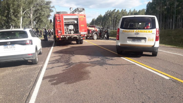 Trágico accidente en ruta 5 entre camioneta del INR y vehículo brasileño