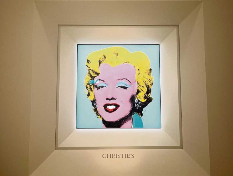 Subasta de una serigrafía del retrato de Marilyn Monroe de Andy Warhol