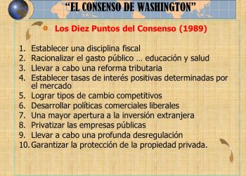 Del Lector: Rémoras del Consenso de Washington