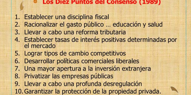 Del Lector: Rémoras del Consenso de Washington