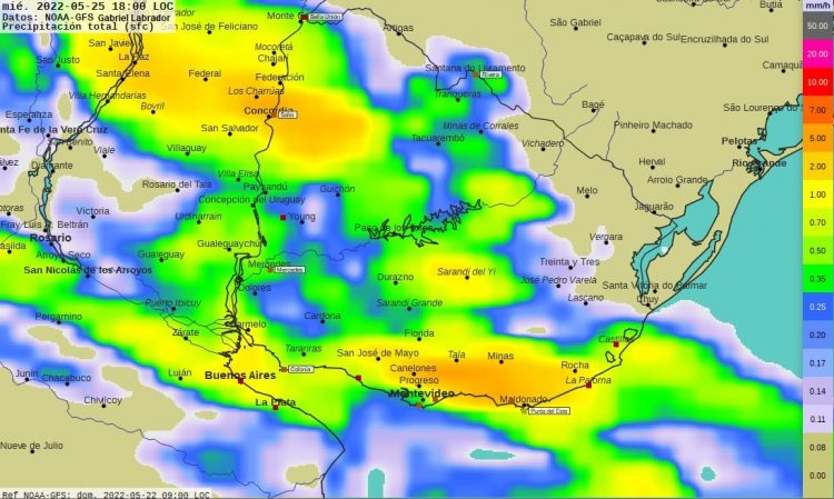 Semana con eventos de tormentas, lluvias y Sudestada