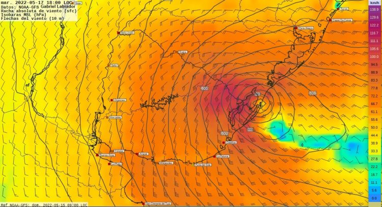 Semana con pasaje de vientos fuertes, algunas lluvias y descenso de temperaturas