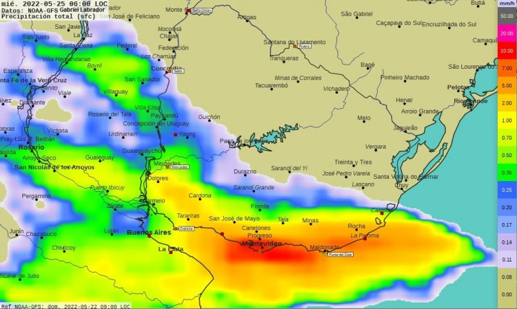 Semana con eventos de tormentas, lluvias y Sudestada