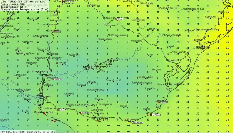Semana fría, húmeda y nubosa con algunas precipitaciones
