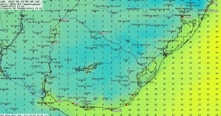 Semana fría, húmeda y nubosa con algunas precipitaciones