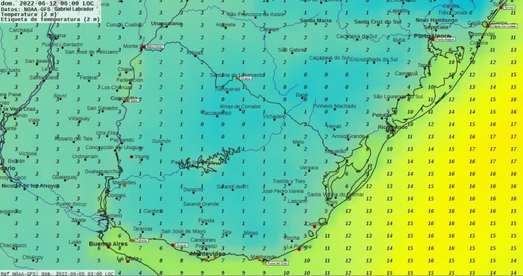 Semana fría, húmeda y nubosa con algunas precipitaciones