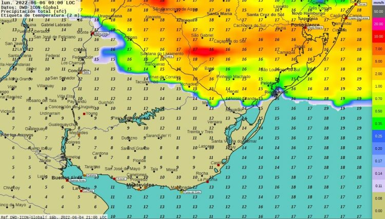 Semana fría, húmeda y nubosa con algunas precipitaciones