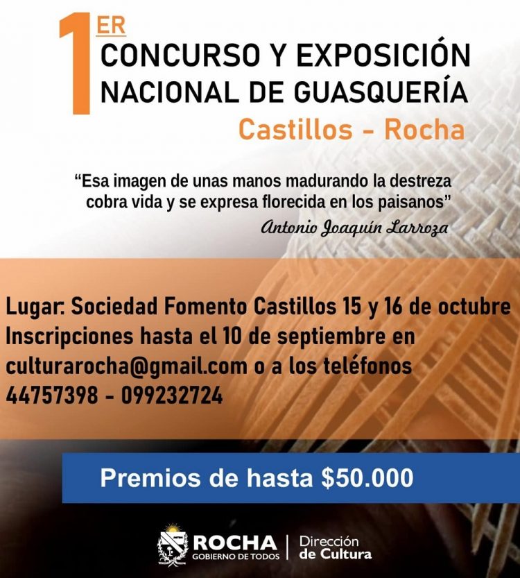 Rocha realizará el Primer Concurso Nacional y Exposición de Guasquería Criolla