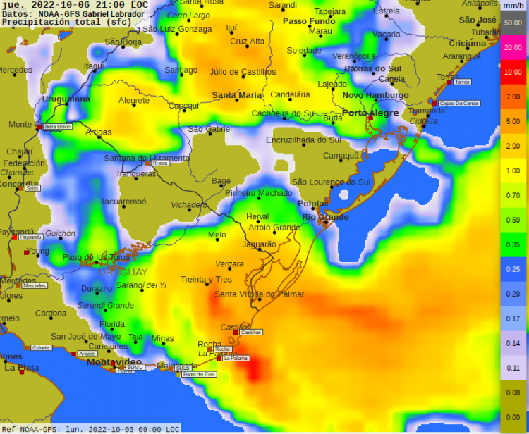 Probabilidad de tormentas y lluvias el jueves. Heladas el domingo