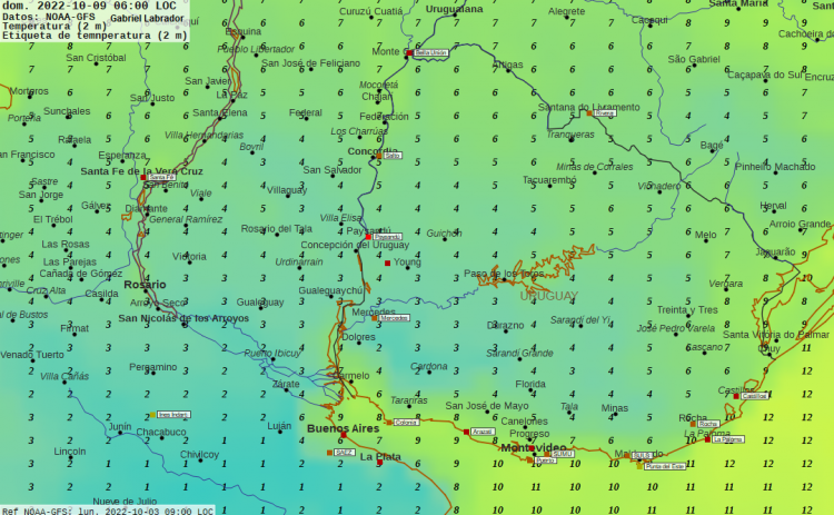 Probabilidad de tormentas y lluvias el jueves. Heladas el domingo