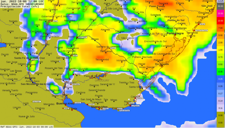 Probabilidad de tormentas y lluvias el jueves. Heladas el domingo