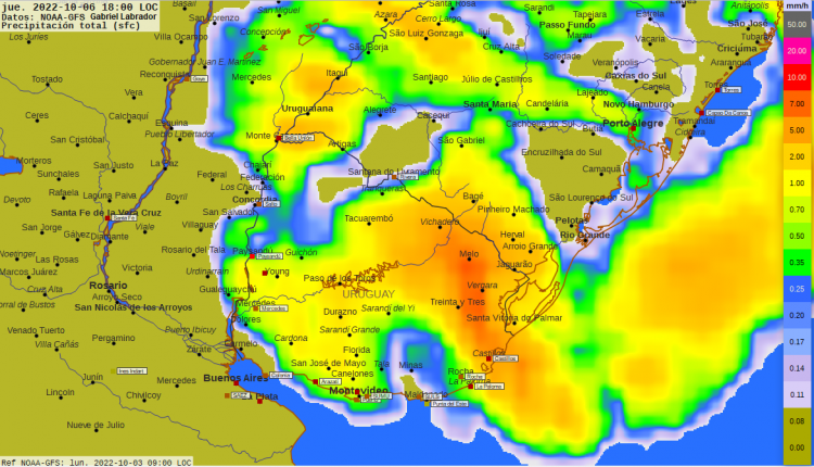 Probabilidad de tormentas y lluvias el jueves. Heladas el domingo