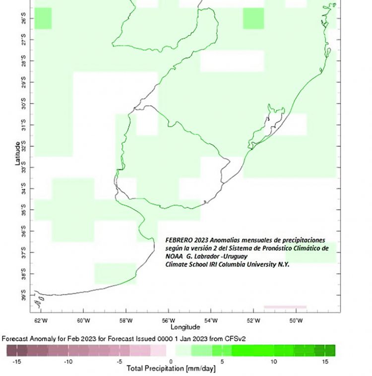 “En febrero podríamos tener lluvias dentro de lo normal o por encima de lo normal”