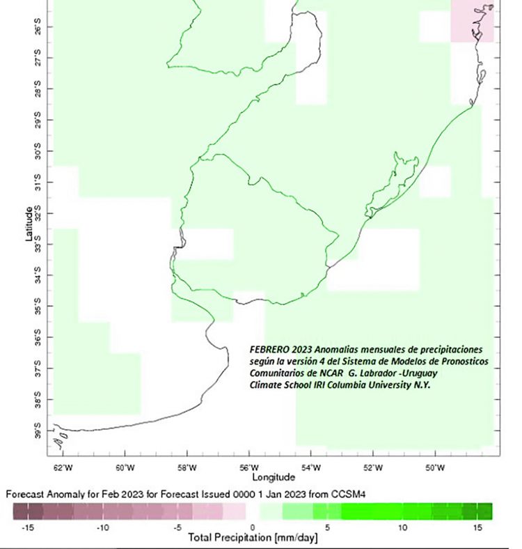 “En febrero podríamos tener lluvias dentro de lo normal o por encima de lo normal”