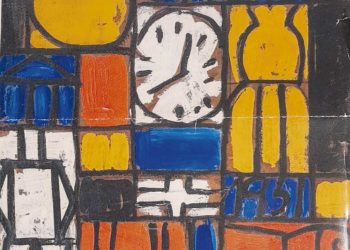 El maestro y los compañeros de Gurvich en el Taller Torres García