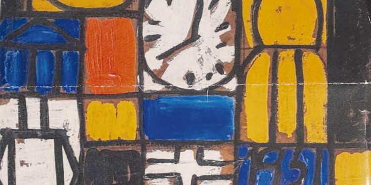 El maestro y los compañeros de Gurvich en el Taller Torres García