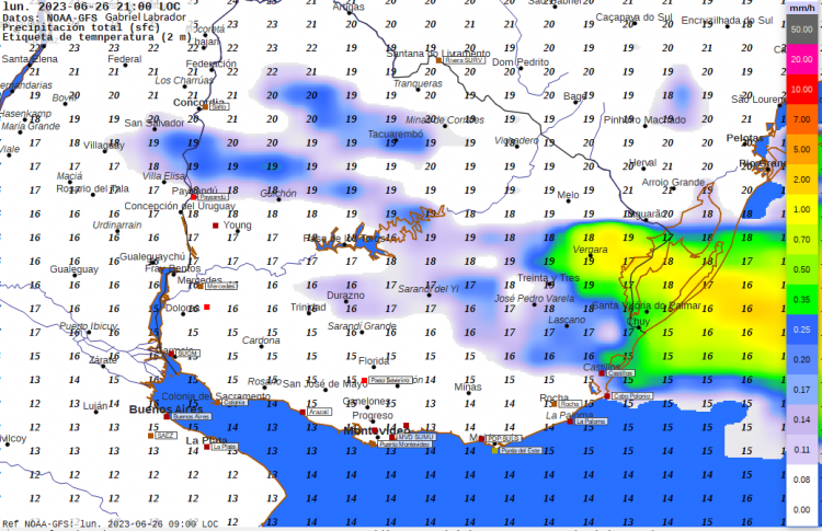 Algunas precipitaciones dispersas y aisladas hasta el miércoles; el jueves retornan las heladas