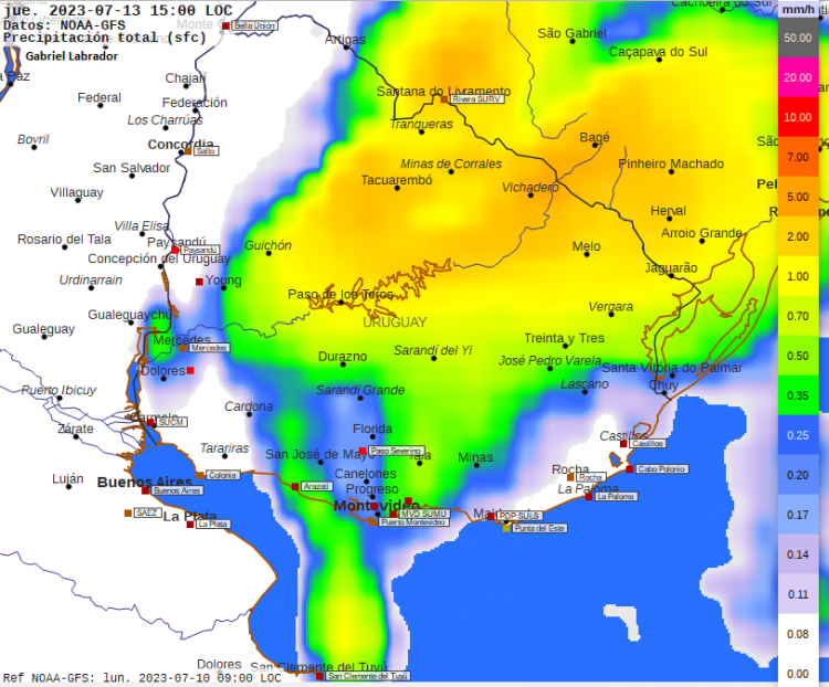 Esta semana se reiteran eventos de lluvias
