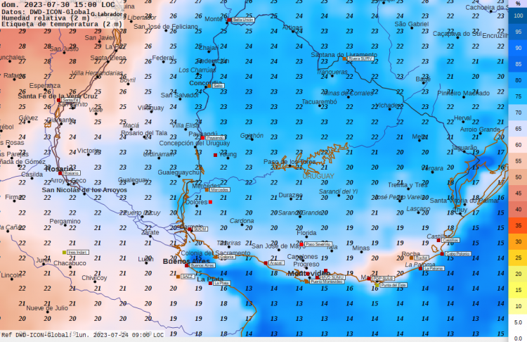 Precipitaciones dispersas hasta el miércoles, muy frío con heladas hasta el viernes