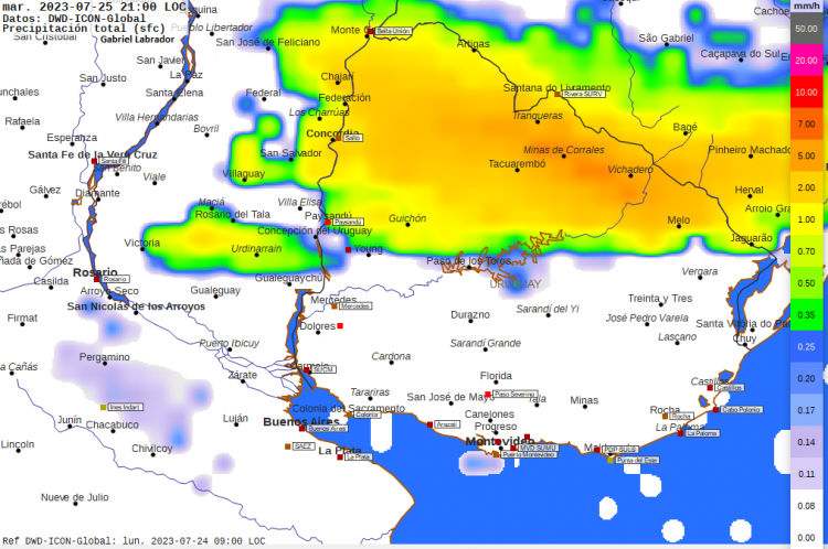 Precipitaciones dispersas hasta el miércoles, muy frío con heladas hasta el viernes