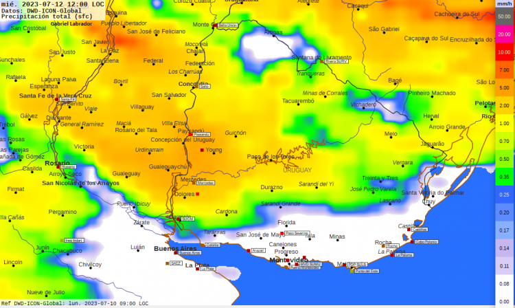 Esta semana se reiteran eventos de lluvias