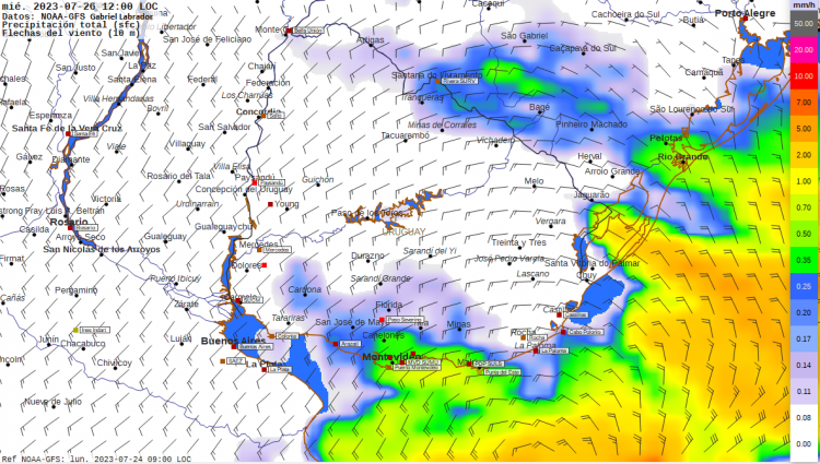 Precipitaciones dispersas hasta el miércoles, muy frío con heladas hasta el viernes