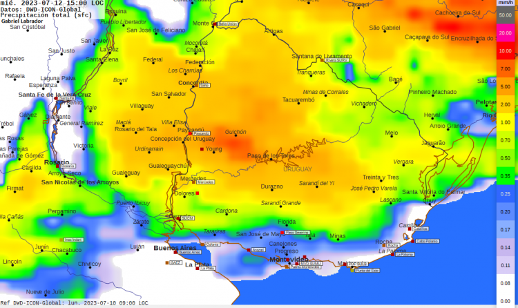 Esta semana se reiteran eventos de lluvias