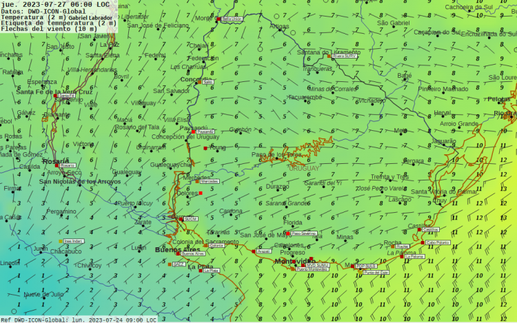 Precipitaciones dispersas hasta el miércoles, muy frío con heladas hasta el viernes