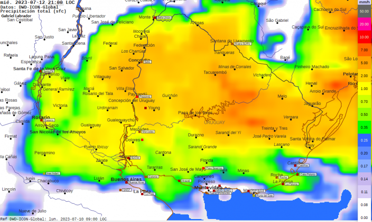 Esta semana se reiteran eventos de lluvias