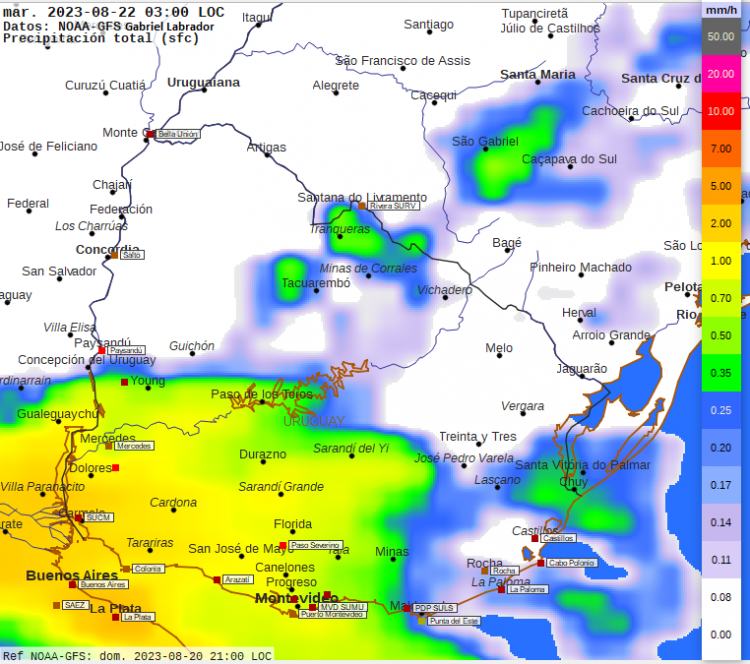 Precipitaciones el martes, sin lluvias significativas el resto de la semana 