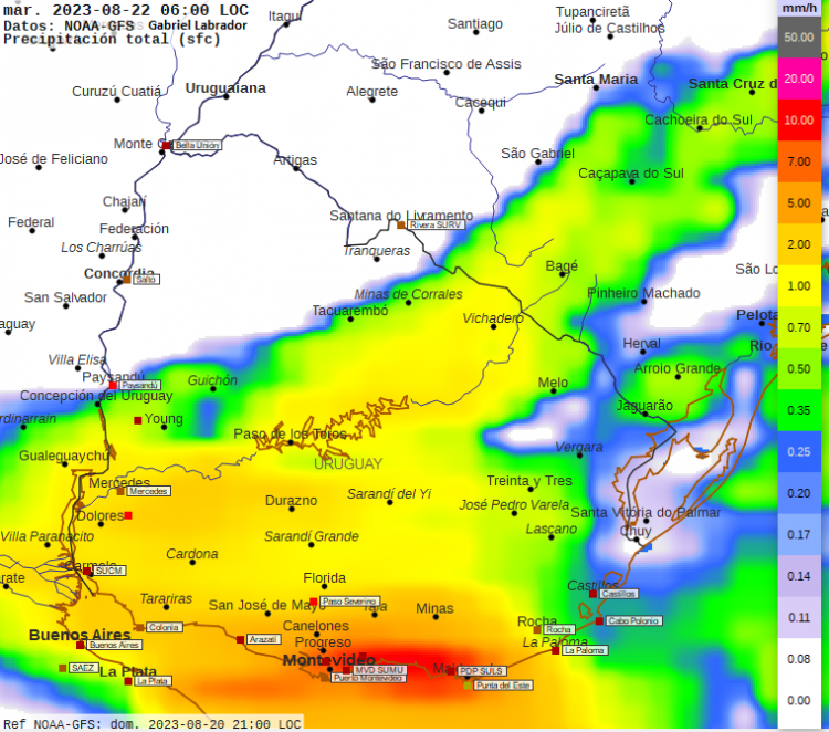 Precipitaciones el martes, sin lluvias significativas el resto de la semana 