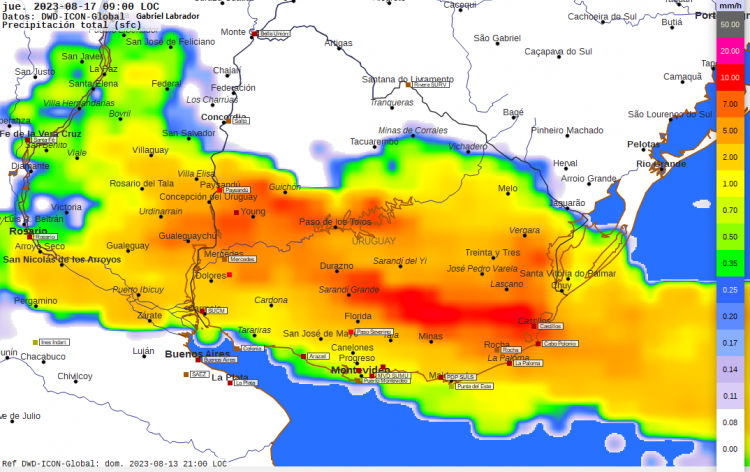 Se esperan precipitaciones significativas entre miércoles y jueves