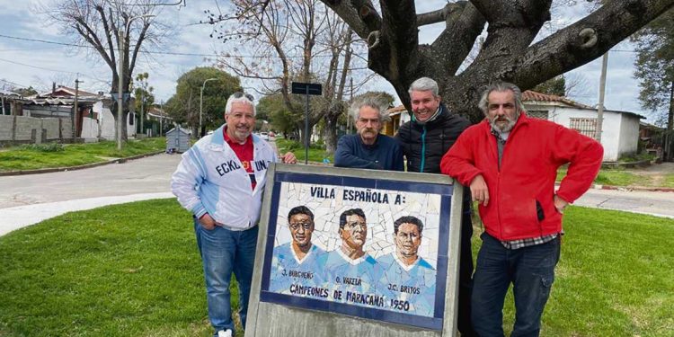 Homenaje a tres campeones de Maracaná: Juan Burgueño, Obdulio Varela y Julio Britos