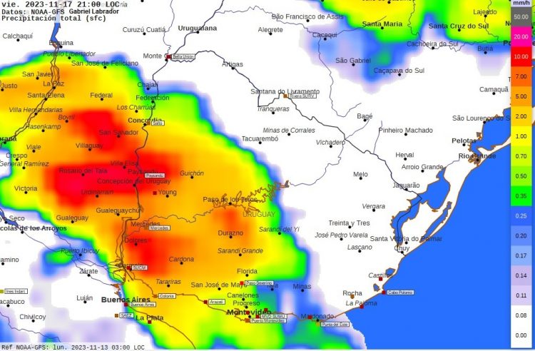Aumento en la intensidad de las precipitaciones principalmente en el Norte