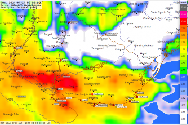 Desmejoramiento significativo desde el fin de semana con fuerte inestabilidad